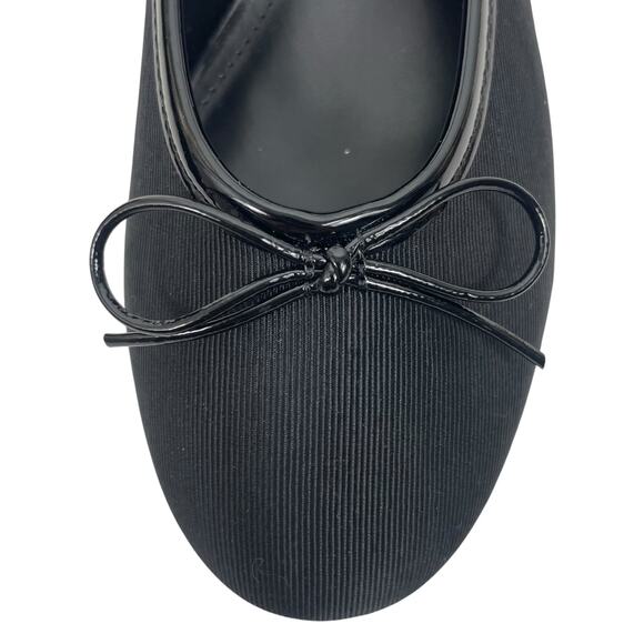 Mango Round Toe Mary Jane Bow Ballerina Flats Black Size 36/ 6 - Picture 13 of 14